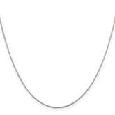 14K White Gold .8mm Diamond Cut Octagonal Snake Chain